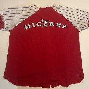 Mickey mouse vintage Disney baseball jersey distressed